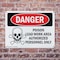 Signmission Poison Lead Work Area Authorized Only Danger Sign, Plastic, 10in W x 7in L, 2PK OS-2PACK-DS-P-710-L-1533 - alternate 8